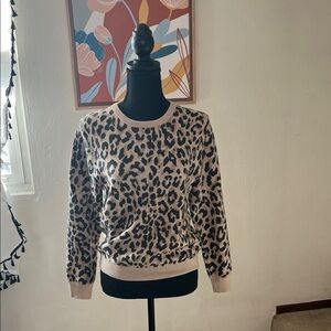 J.Crew Merino Wool Leopard Print Sweater Size S